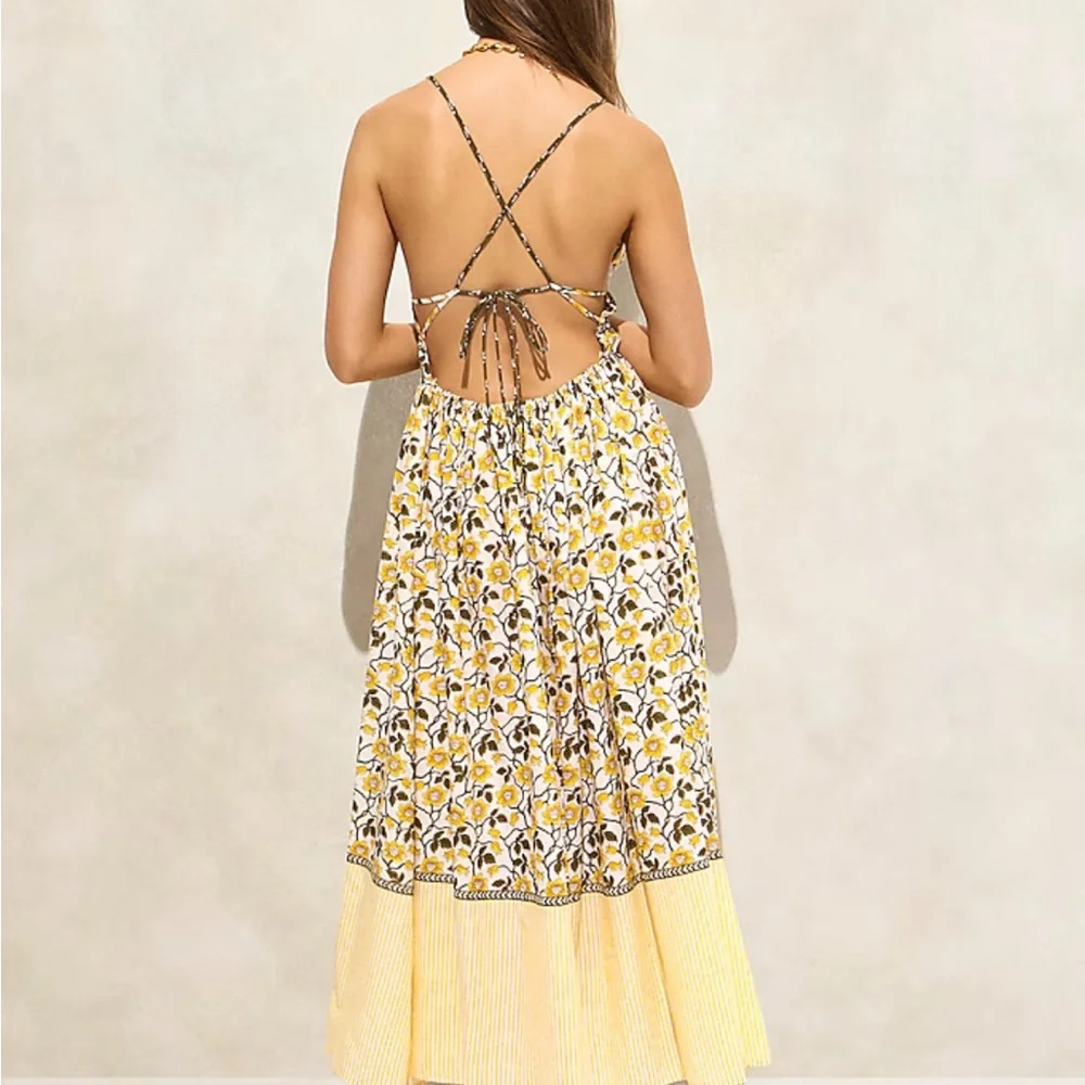 J Crew Floral Yellow Sun Dress, NWT, size M - Picture 4 of 4